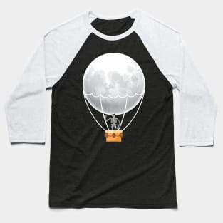 Skeleton Airship Rock On Moon swing halloween Concerts Baseball T-Shirt